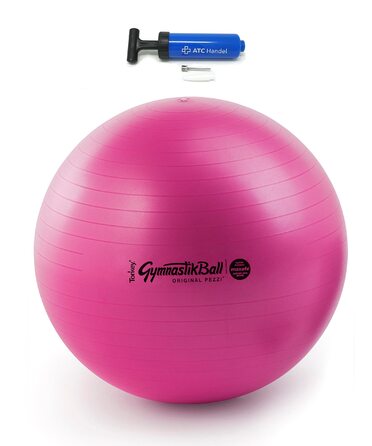 Гімнастичний м'яч Pezzi Maxafe: діаметри 42, 53, 65, 75 см, всі кольори, з насосом ATC, до 400 кг, фітнес, реабілітація, терапія, гімнастика, офісний м'яч, 65см, 42см, фуксія