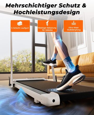 Бігова доріжка Superun Walking Pad з нахилом 6%, для дому, з додатком та пультом, до 12 км/год, витримує до 136 кг