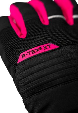 Дитячі гірськолижні рукавички Reusch Benji R-TEX XT водонепроникні з функцією Touchscreen (чорно-біло-рожеві, розмір 5)