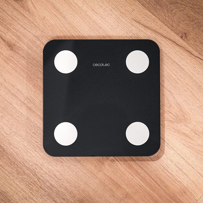 Інтелектуальна вага Cecotec HealthySmart Pro з додатком, Surface Precision, BIA-технологія, LCD-дисплей, 8 сенсорів, 180 кг, білий (чорний)