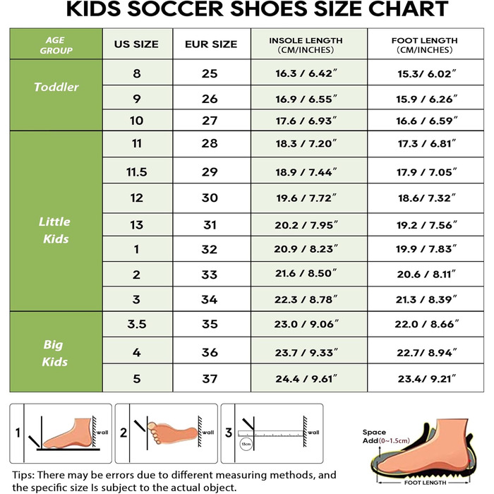 Дитячі футбольні бутси JABASIC для твердого поля, шипові, для хлопчиків та дівчаток, 30 EU, помаранчево-лаймовий колір