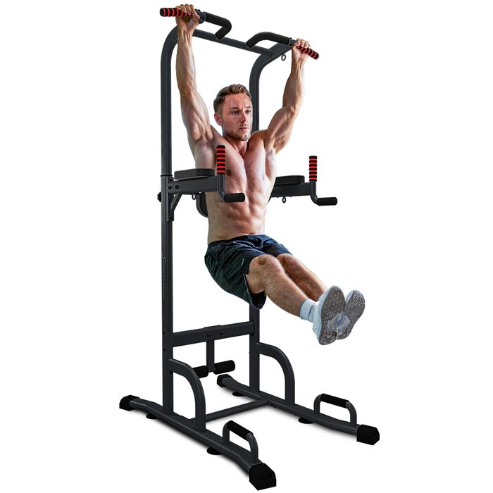 Багатофункціональний силовий комплекс Sportstech PT300 7в1: турнік, бруси, станція для віджимань та ситапів, з кріпленнями для TRX та канатів, чорний