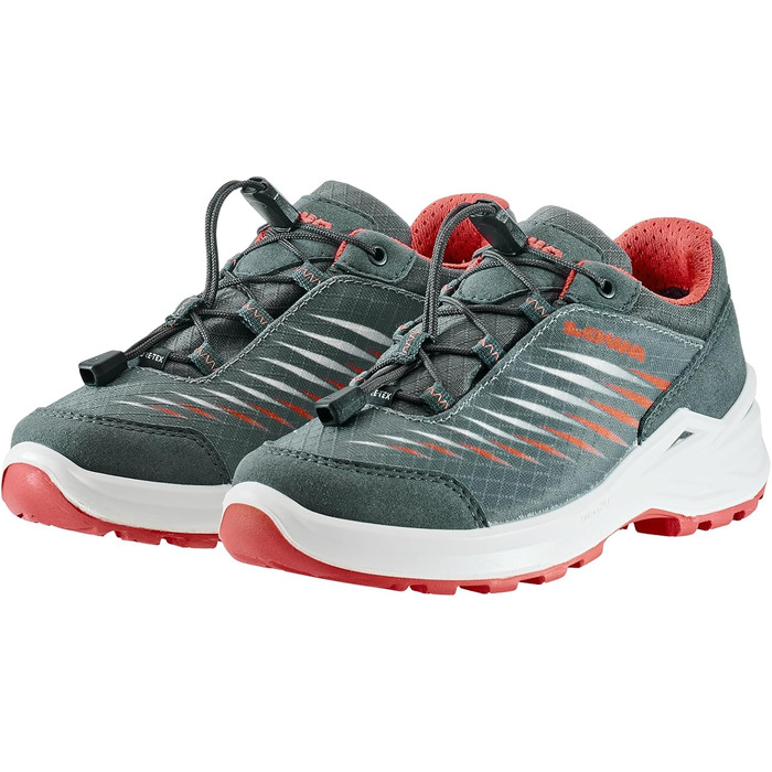 Дитячі черевики LOWA ZIRROX II GTX LO JR, 23 EU, сіро-коралові