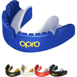 Захисна капа OPRO Gold для брекетів, спортивна капа для дорослих, інноваційна технологія підгонки, для боксу, лакросу, ММА, єдиноборств, хокею та контактних видів спорту, темно-синя/перламутрова