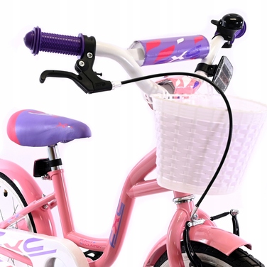 Рожевий дитячий велосипед для дівчаток 16 дюймів: легка рама, кошик та бічні допоміжні колеса