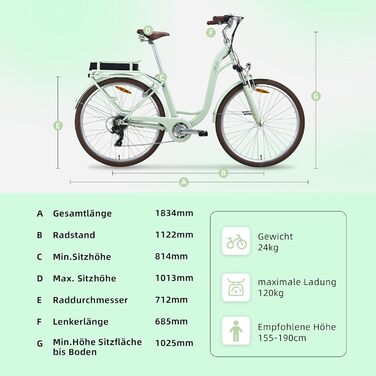 Електровелосипед VecoCraft HEBE City 28