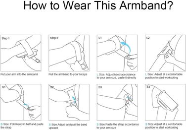 Спортивний браслет для Samsung Galaxy S25/S24/S23/S22 Ultra/Plus/FE, JEMACHE з кріпленням для навушників Buds Plus (Чорний)