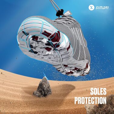 Водні черевики SIMARI WP001 для жінок та чоловіків, швидковисихаючі, для плавання, дайвінгу, серфінгу, йоги та відпочинку на природі, WP001, Lila (40 EU, 229 Gray)