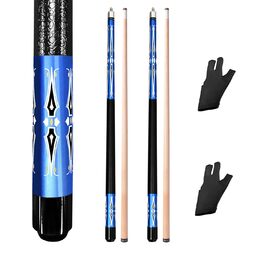 Набір для більярду: 2 кия для пулу, 58 дюймів, блакитні. Ідеально для ентузіастів більярду.