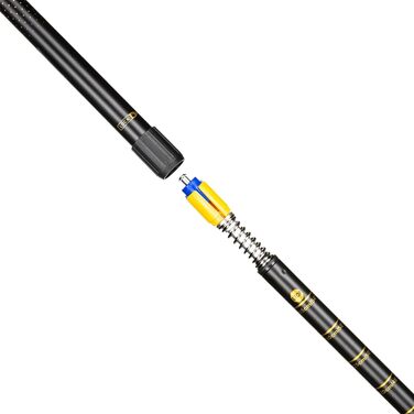 Ультралегкі трекінг-палиці для скандинавської ходьби (Nordic Walking) з гумовими наконечниками, односекційні, 110 або 115 см, чорно-золоті, для жінок та чоловіків