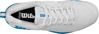 Тенісне взуття Wilson Rush Pro 4.5 Oz для чоловіків, розмір 46 2/3 EU, білий/білий/Atomic Blue