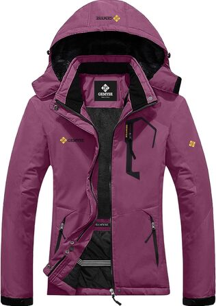 Жіноча водонепроникна гірськолижна куртка GEMYSE з флісовою підкладкою, вітрозахисна, з капюшоном, світло-рожевий колір