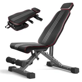 Складана лава для тренувань Hantelbank, 300 кг, регульована, багатофункціональна, для всього тіла