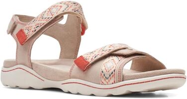 Sandali sportivi Clarks Amanda Sprint da donna (36 EU, larghi, color sabbia in pelle scamosciata)