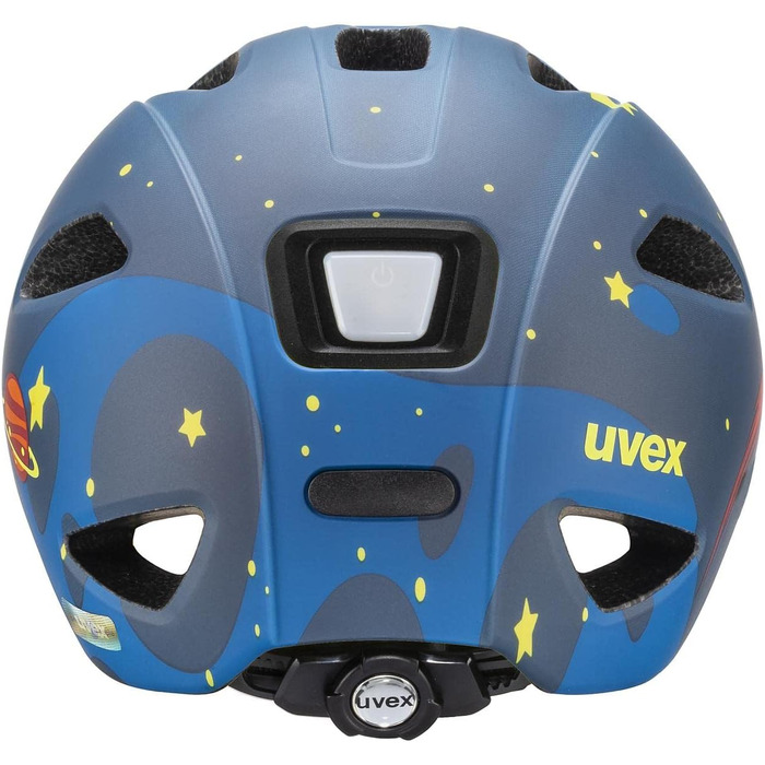 Дитячий велосипедний шолом uvex oyo style, легкий, з LED підсвіткою, індивідуальне регулювання розміру, deep space matt, 50-54 см