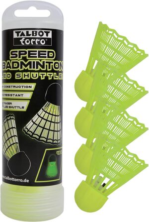 Шаттли для швидкого бадмінтону Talbot-Torro Speedbadminton – федеральні м'ячі для гри вдень та вночі (LED), 490181
