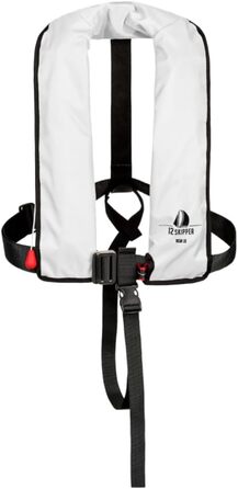 Набір з 2 рятувальних жилетів автоматичні 165N ISO з облямівкою (білі)