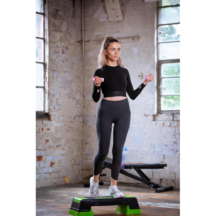 Аеробічний степ Urban Fitness K-REY-UFA248, регульований, антрацитовий/зелений, синій, універсальний розмір
