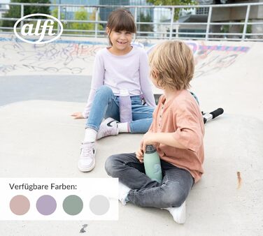 Дитяча ізотермічна пляшка alfi KIDS ISO 350 мл, пірати, нержавіюча сталь, термос для напоїв, герметична кришка, тримає тепло 12 годин, холод 24 години, для газованої води, BPA-free