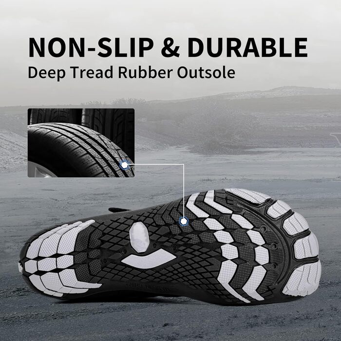 Чоловічі шкарпетки Grand Attack Barfußschuhe, мінімалістичні крос-тренери, підошва Zero Drop, широка передня частина, чорний, 39 EU, Zt608