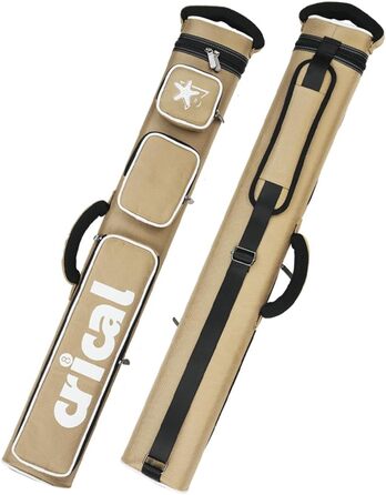 Кейс для більярдних київ CRICAL, 2 x 2 жорсткі кишені для снукеру, з штучної шкіри/оксфордської тканини, жовтий