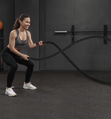 Битва-канат Ultrasport Battle Rope: для силової витривалості та м'язового розвитку, 15м