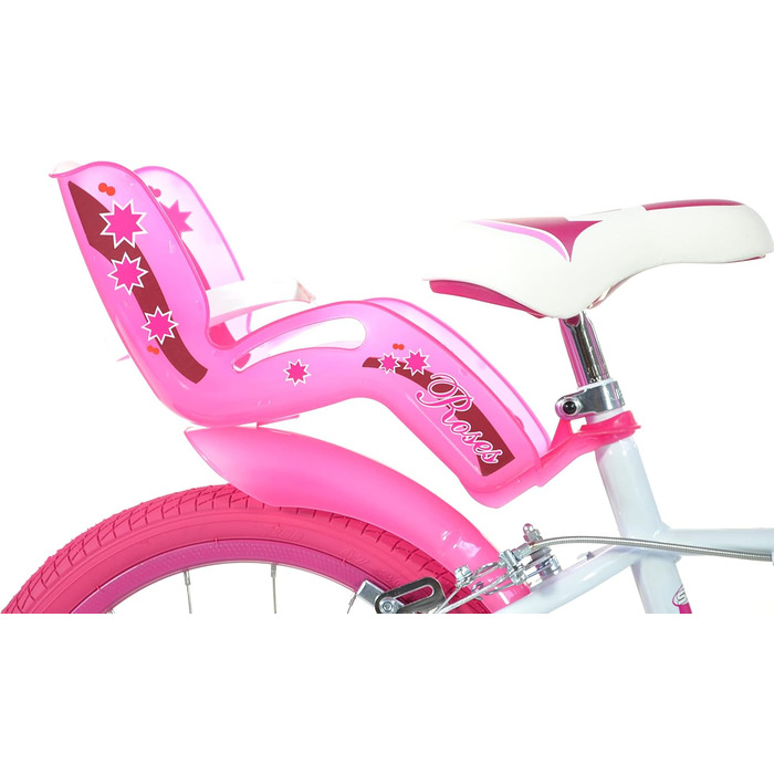 Дівчачий велосипед SCH Roses, 14 дюймів (4-6 років) / 16 дюймів (5-7 років), білий