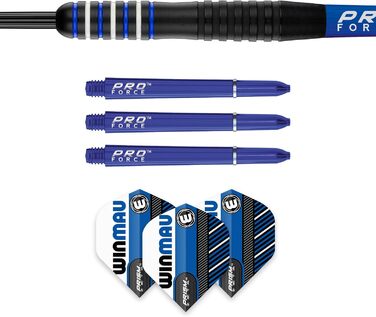 WINMAU Rookie набір латунних дротиків з крилами, стрижнями та ексклюзивною брошурою, синій, червоний, зелений