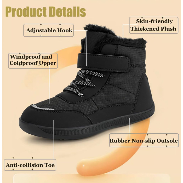 Дитячі зимові шкарпетки-черевики для хлопчиків та дівчаток, теплі, з підкладкою, для активного відпочинку, трекінгу та хайкінгу, легкі, неслизькі, зимові черевики, армійний зелений, розмір EU25-36