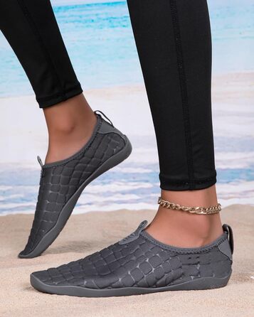 Водні шкарпетки для плавання та відпочинку на пляжі, чоловічі та жіночі (42/42.5 EU, сірий)