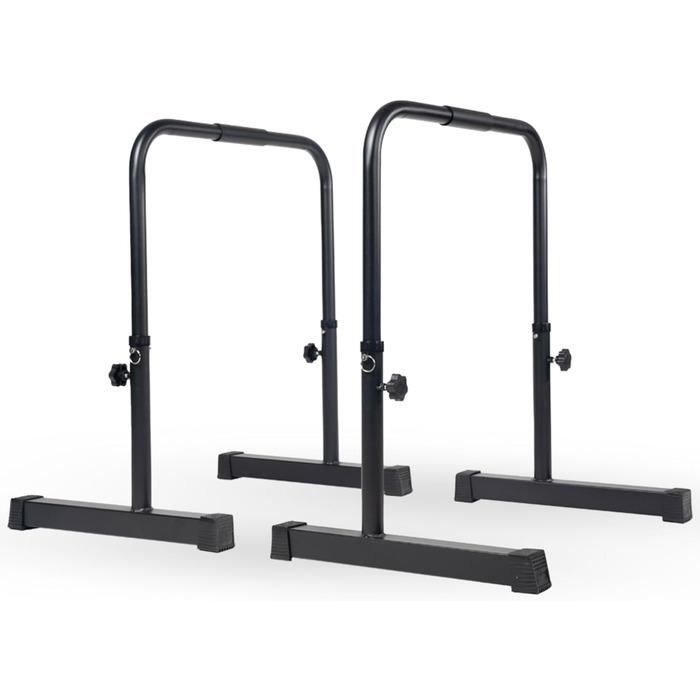 MATCHU Регульовані турніки для віджимань (паралелетки) - 75-103 см, сталь, чорний