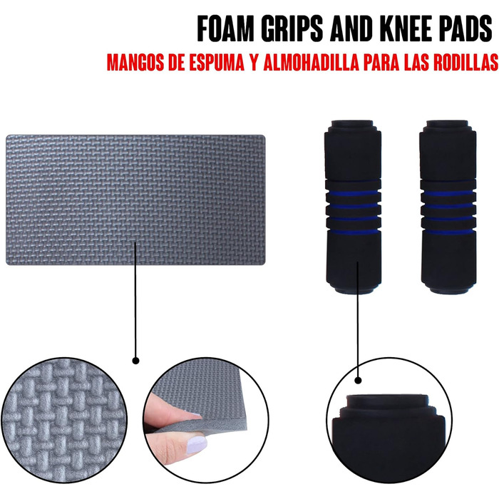 Набір для дому Calma Dragon 2 в 1: ролер для пресу та скакалка. Фітнес-тренажер для дому (блакитний)