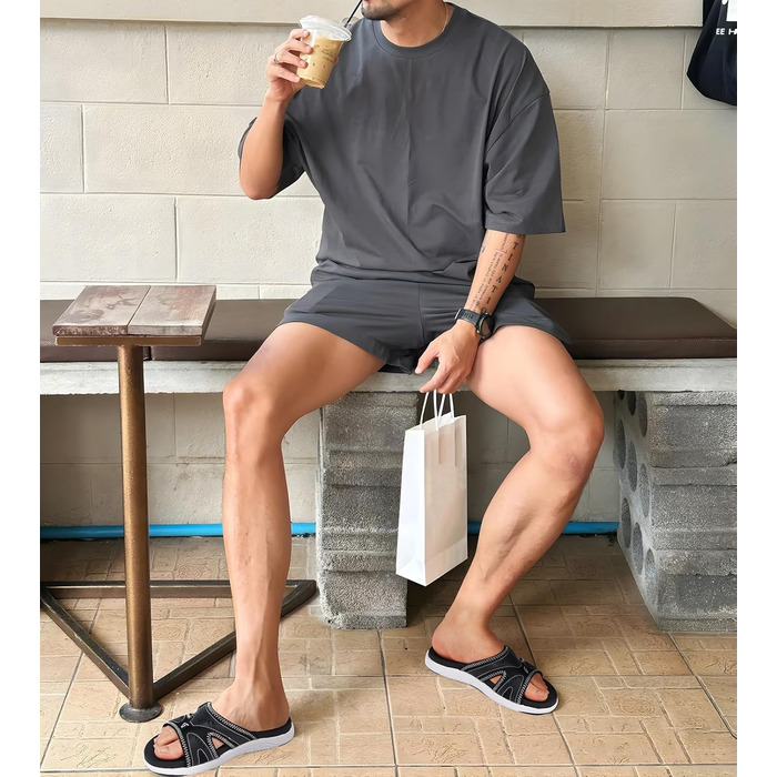 Чоловічі спортивні сандалії COFACE для відновлення після навантаження, підтримка склепіння стопи, ортопедичні, чорні, розмір 40-48