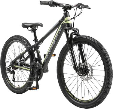 Дитячий гірський велосипед BIKESTAR 24 дюйми, алюмінієва рама, 21 швидкість Shimano, дискові гальма, для дітей від 9 років, синій