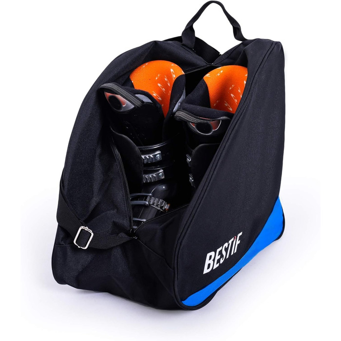 Набір для перевезення лиж та черевиків Skitasche: водонепроникний мішок для лиж до 175 см та сумка для черевиків | Чорний