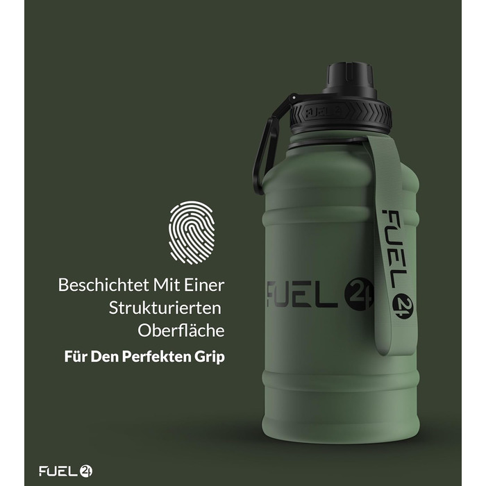 Металева пляшка для води Extra Stark 1.3L/2.2L, нержавіюча сталь, герметична, BPA-free, для спорту та фітнесу