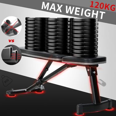 ISE Складна багатофункціональна лавка для тренувань SY-5021: регульована спинка, банк для пресу, фітнес-лавка для дому