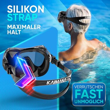 Комплект для снорклінгу Kaimana AquaVision Elite для дорослих з сумкою: маска та трубка