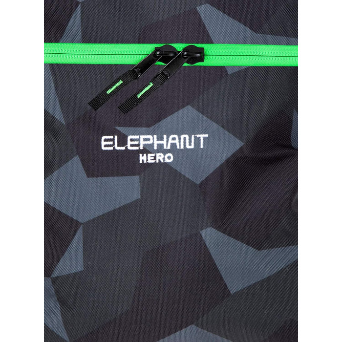 Спортивна сумка Elephant Hero з відділенням для взуття, Signature 12772, зелений камуфляж (чорно-зелена)