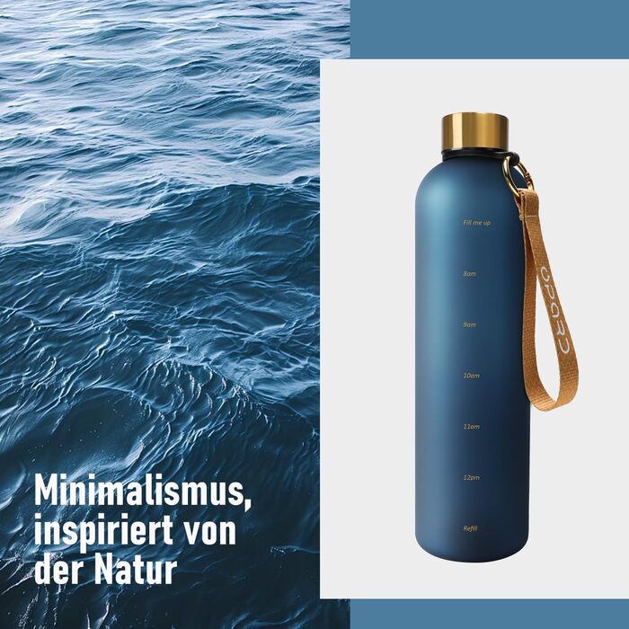 Фляга для води Opard 1л/800мл, Tritan, без BPA, для спорту та фітнесу, витримує газовану воду, не протікає, зелений (1000 мл)