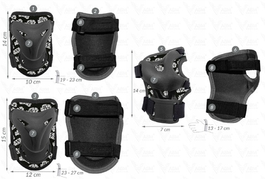 Комплект захисту: наколінники, налокітники та шолом для роликів і скейта Star Wars