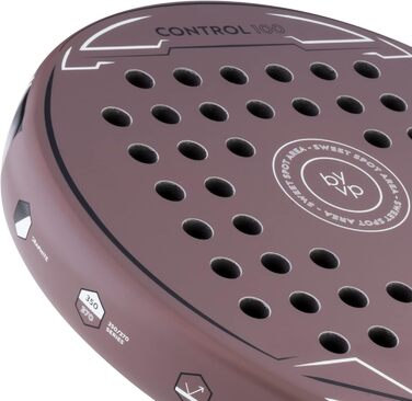 Падель ракетка LUXTRI Control 1800 II з вуглецевого волокна/EVA, чорна-біла, для початківців, досвідчених і професіоналів