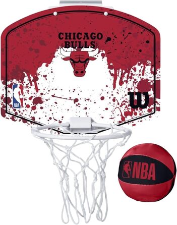 Міні-баскетбольний щит Wilson NBA Chicago Bulls, універсальний розмір, для дорослих і дітей