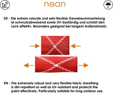 Надійне велозамок Nean з кодом, 6 мм, 900 мм, червоний
