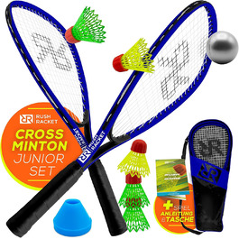 Набір для кросмінтону Rush Racket Junior, 2 ракетки, синій
