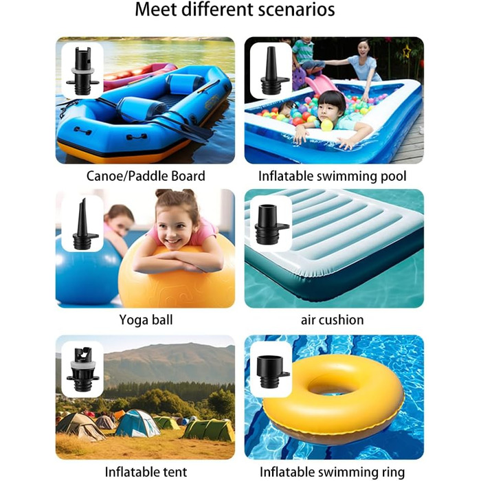 Насос SUP JoyFan: електричний, 12V, високий тиск 20PSI, швидке надування/здування, автоматичне вимкнення, чорний, портативний