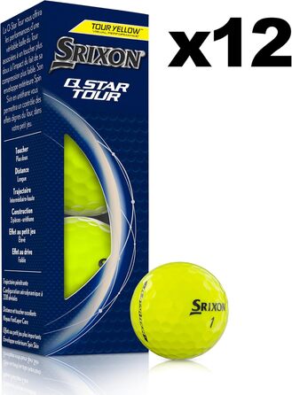 Гольф-м'ячі Srixon Q-Star Tour 5 2024 для дорослих, м'які, зі спіном, 12 шт. (4 коробки по 3) – аксесуари та подарунки для гольфу