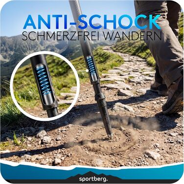 Складані телескопічні палиці для скандинавської ходьби та хайкінгу з карбону з корковими ручками, регульовані за висотою, унісекс