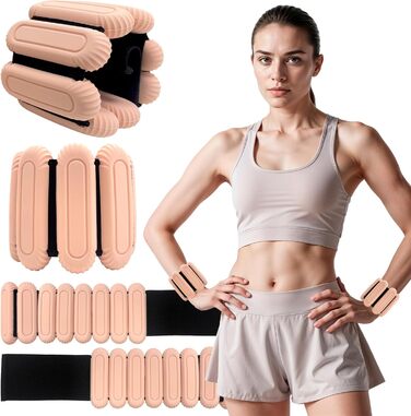 Набір манжет на зап'ястя для плавання та фітнесу, 1 кг, регульовані, для жінок