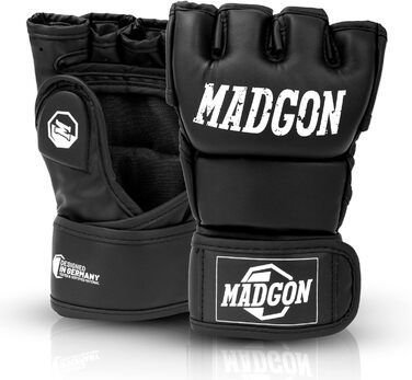 Преміальні MMA рукавички MADGON для бойових мистецтв, греплінгу, спарингів, Крав Мага, муай-тай, боксу, для чоловіків і жінок, чорні/білі, розмір L
